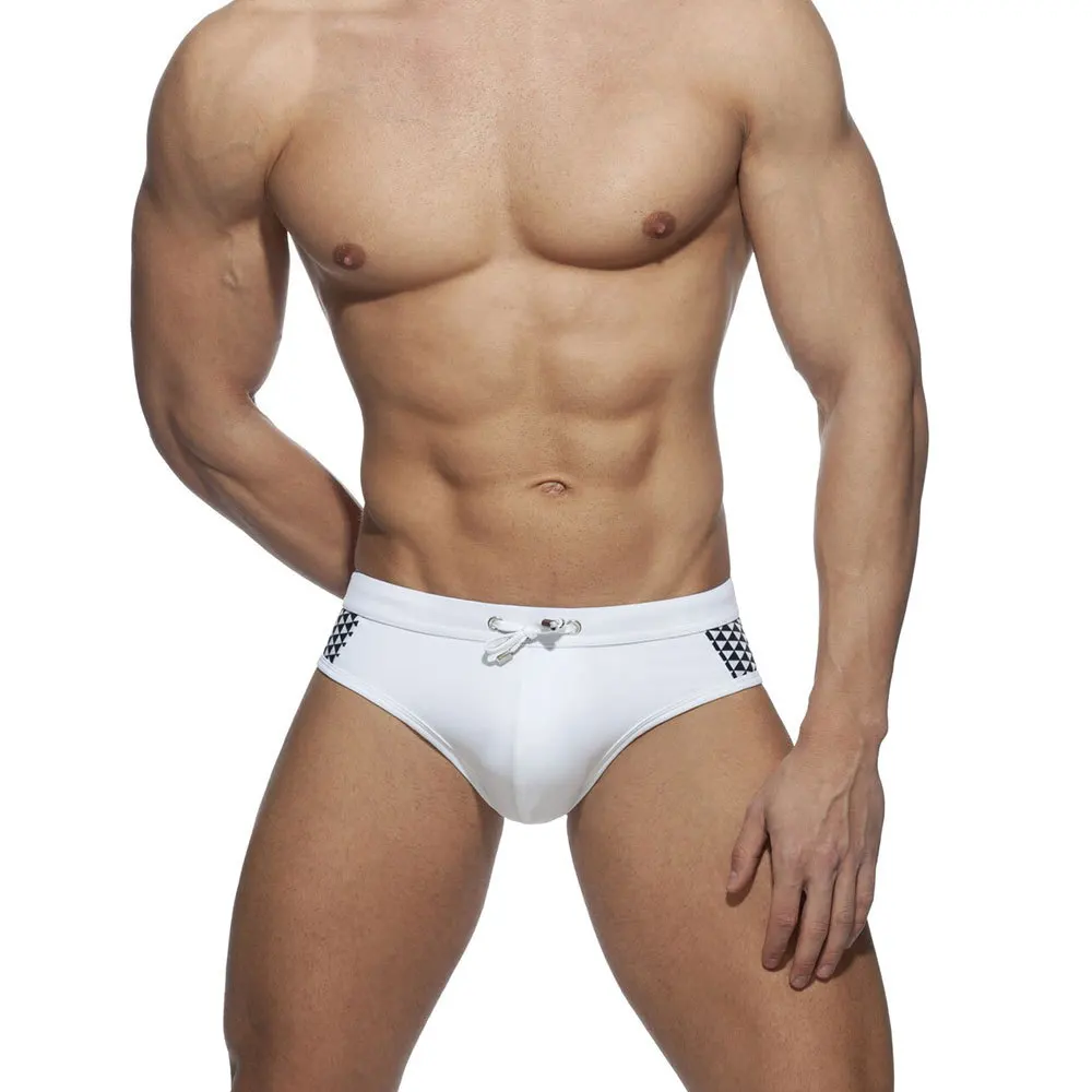 Black/White Men's Bikini Swimwear Simple Design Quality Briefs With/Without Sponge Pad Beach Shorts Athletics Swim Trunks swim trunks