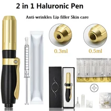 2 в 1 двойная головка гиалуроническая ручка мезо распылитель гиалуроновая ручка губа наполнитель инжектор удаление морщин лифтинг кожи Гиалуроновый гель