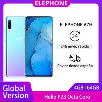 

Global Version ELEPHONE A7H Helio P23 4GB 64GB Smartphone 6.4" Android 9.0 3900mAh 13MP Triple Rear Cams Fingerprint Unlock