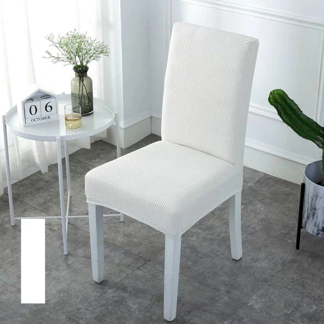 

Solid Color Chair Cover Spandex Slipcovers for Dining Room Stretch Elastic Chair Covers Banquet Hotel Kitchen Chair Covers