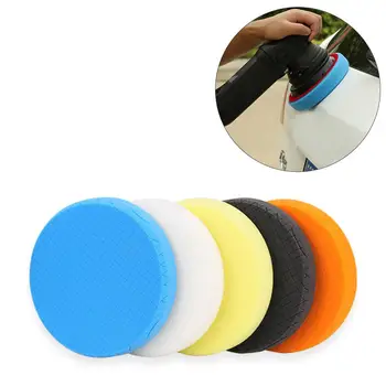 

5PCS Auto Car Polishing Pad Kits 6-Inch Mesh Self-adhesive Polishing Sponge Wheel Waxing Pad Car Polisher Tools Accessories