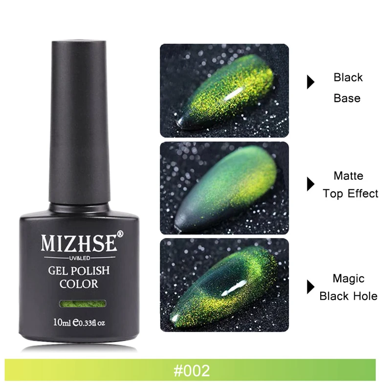 MIZHSE 10 мл 9D Магнитный Гель-лак для ногтей с эффектом «кошачий глаз» лак УФ/светодиодный гель для маникюра Лак для ногтей черная основа нужна с сильным магнитом - Цвет: MD-9DMY002