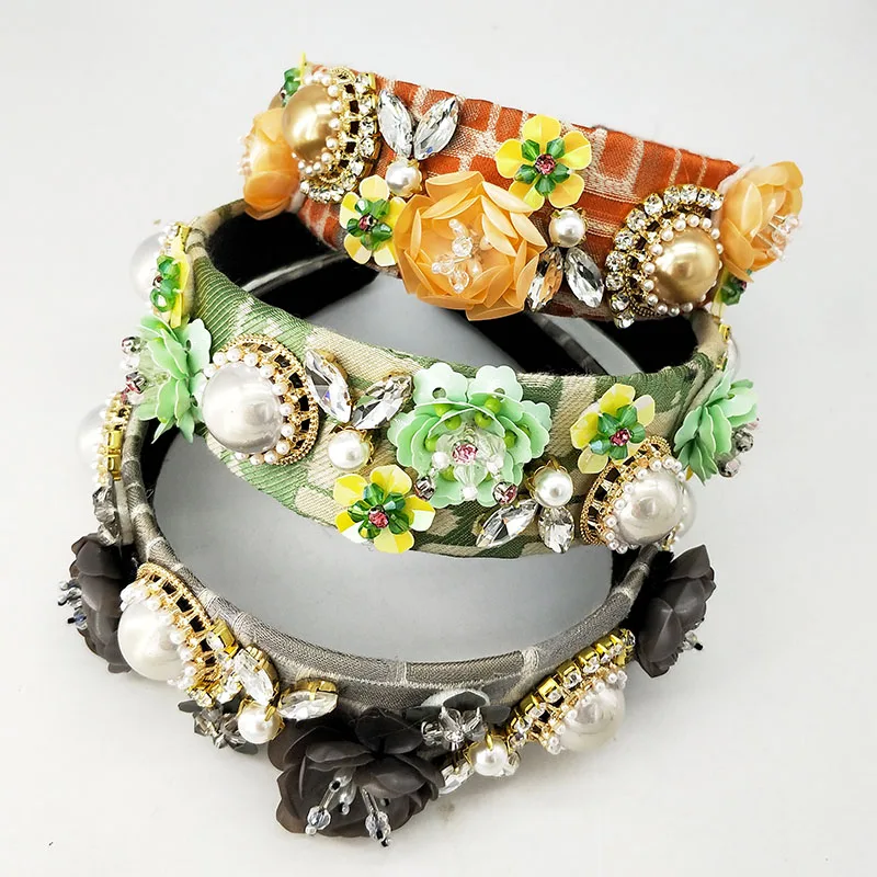 Ladies Rhinestone lattice Pearl Headband Fake Hairband Wavy Trend Jewelry Hair Decoration Bundle | Украшения и аксессуары