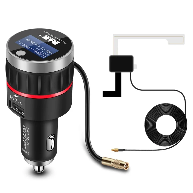 Prix Jilang autoradio DAB + Tuner Radio récepteur de diffusion numérique avec émetteur FM convertisseur adaptateur Plug and Play chargeur USB