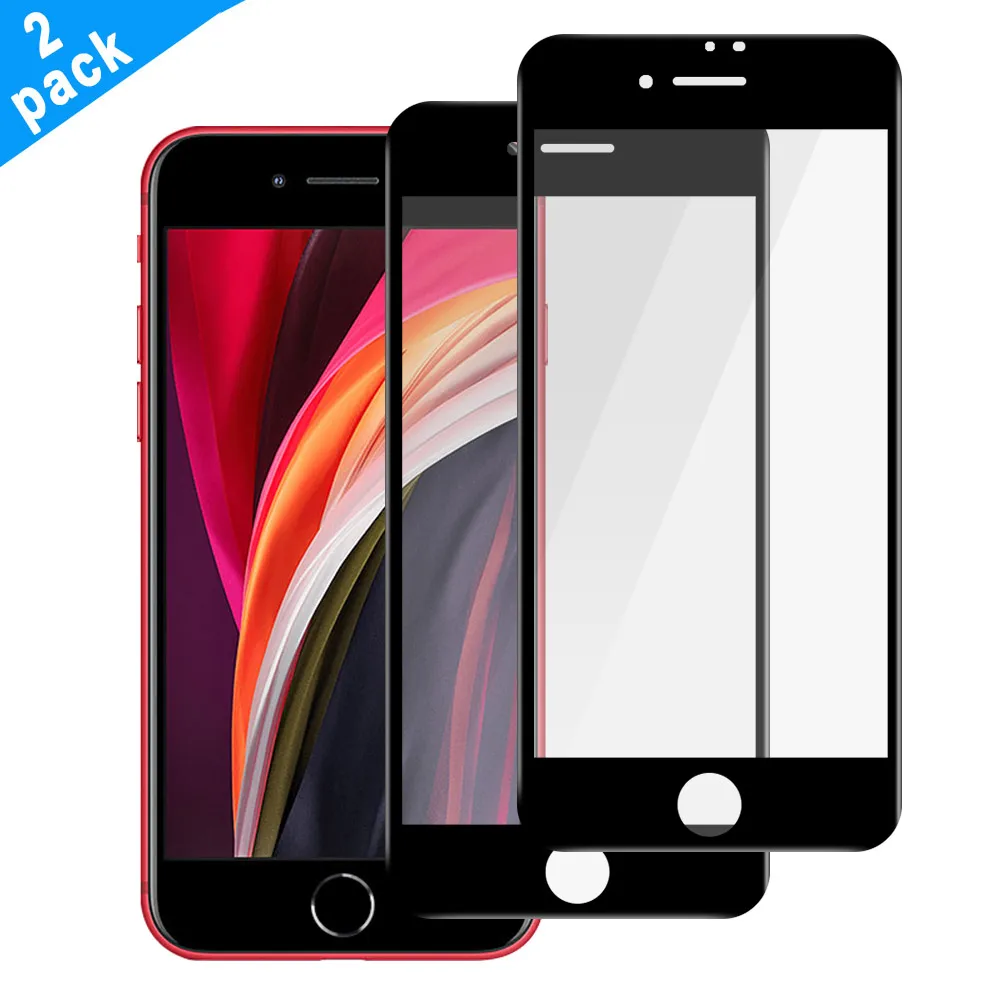 2 упаковки для iPhone SE 2020 4 7 дюймовая пленка из закаленного стекла полная Защита