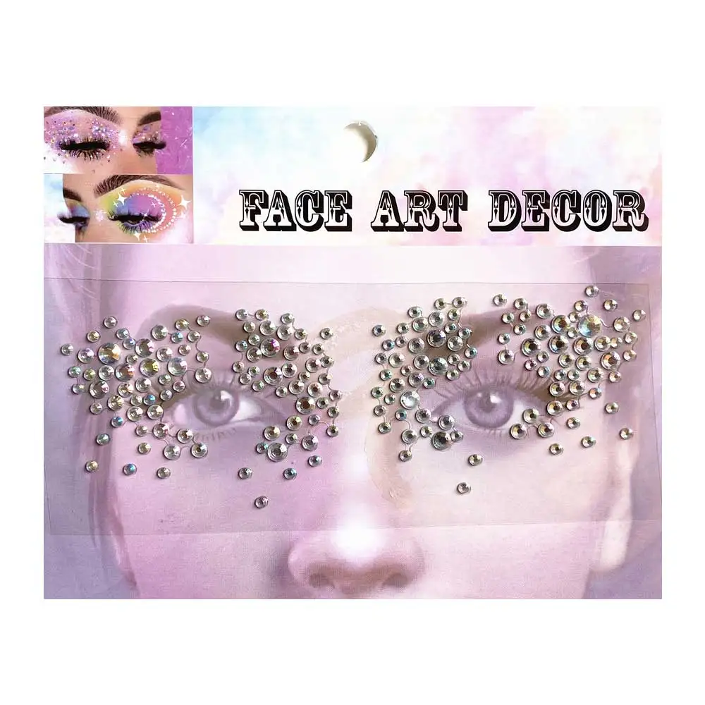 Face Jewels Makeup Sticker Easy Use DIY Rhinestones Decor Great For Wedding Masquerade Makeup rhinestone stickers makeup stickers makeup rhinestone stickers makeup accessories