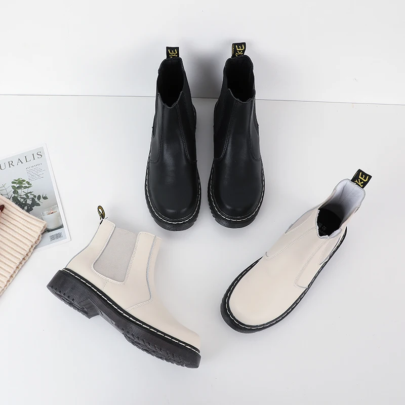 Malemonkey/Коллекция года; Size35-40-зимняя обувь; модные женские ботинки; ботинки «Челси»; классические женские ботинки на шнуровке с круглым носком