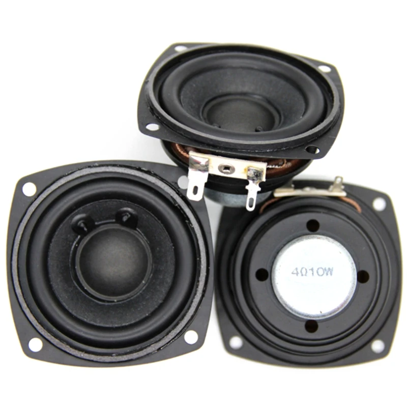 2Pcs 2.5 Inch Portable Speakers 4Ohm 10W 66MM Full Range Audio Speaker Bass Multimedia Neodymium Magnet Loudspeaker 2Pcs 2.5 Inch Portable Speakers 4Ohm 10W 66MM Full Range Audio Speaker Bass Multimedia Neodymium Magnet Loudspeaker