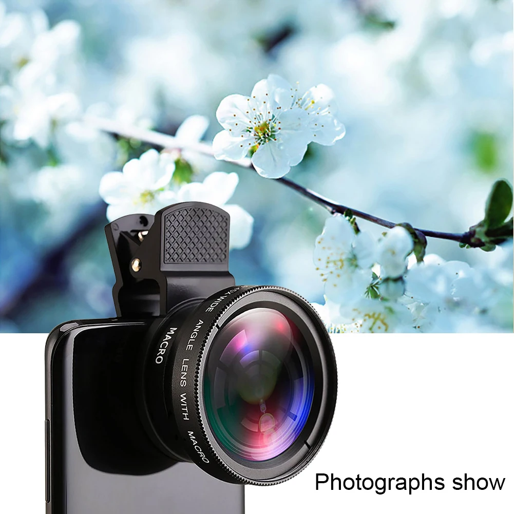 

Professional HD Phone Camera Lens 2 in 1 Lens 0.45X Wide Angle and Macro Lens Phone Camera Replacement Len