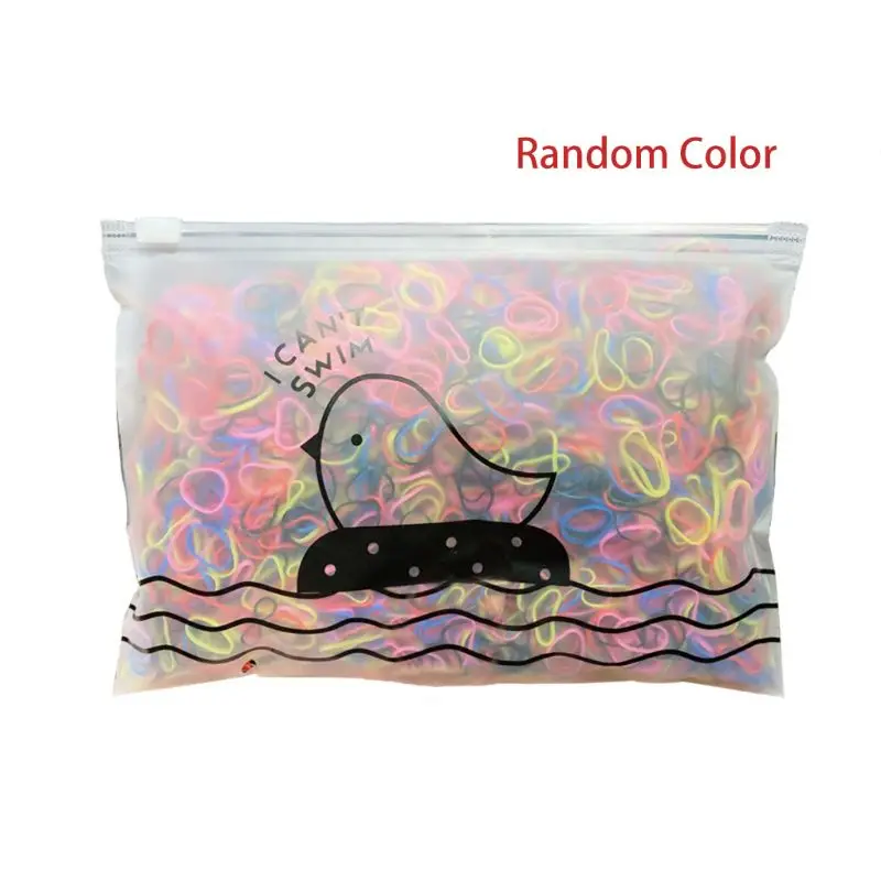 

1000Pcs Kids Girls Disposable Hair Ties Candy Colorful Rubber Ponytail Holder U4LF
