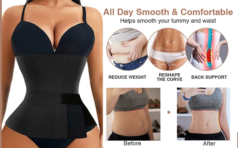 shapewear for women Snatch Me Up Bandage Wrap Waist Trainer Shaperwear Belt Women Slimming Tummy Belt Corset Top Stretch Bands Cincher Body Shaper full body shaper