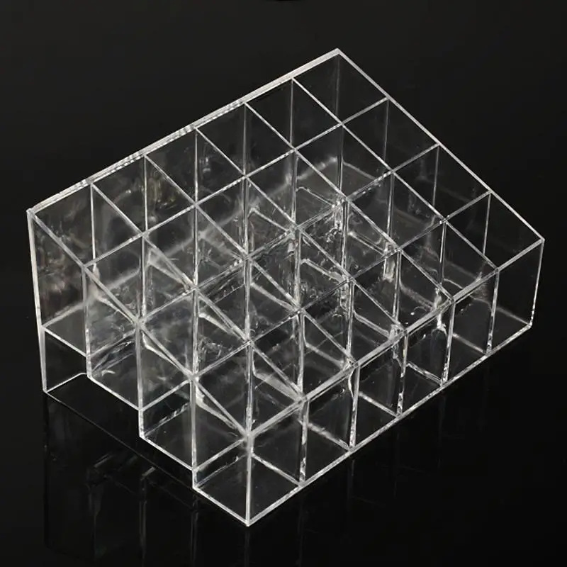 

24 Grid Acrylic Makeup Organizer Storage Box Cosmetic Box Lipstick Jewelry Box Case Holder Display Stand Make Up Organizer