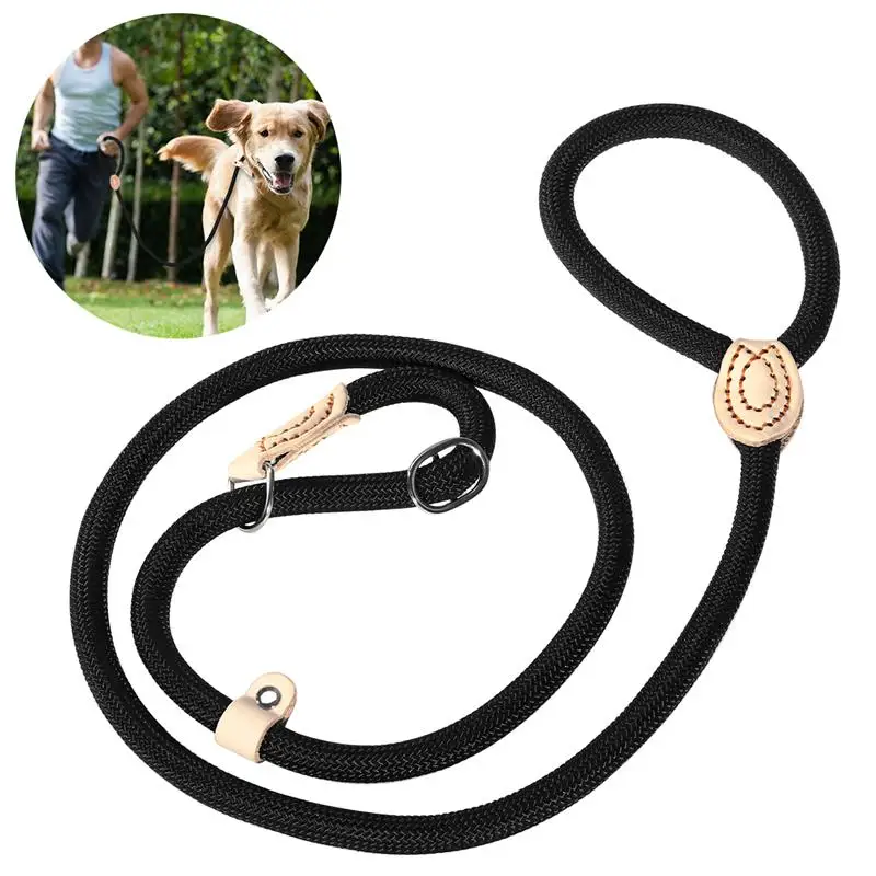

UEETEK 1.4CM Dog Slip Training Leash Collar Lead Nylon Pet Nylon Training Rope Walking Lead Collar Puppy Supplies For Pets