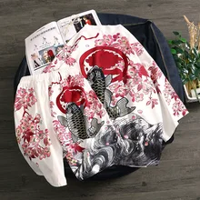 Yukata мужские летние Бохо кимоно с рисунком шорты пляжный костюм хаори азиатская одежда рубашка кимоно кардиган мужские японские пижамы для мужчин s