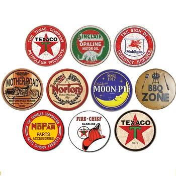 

BBQ Zone Retro Plaque Metal Tin Signs Beer Cafe Bar Pub Signboard Store Wall Decor Vintage Nostalgia Round Plates Wall Posters
