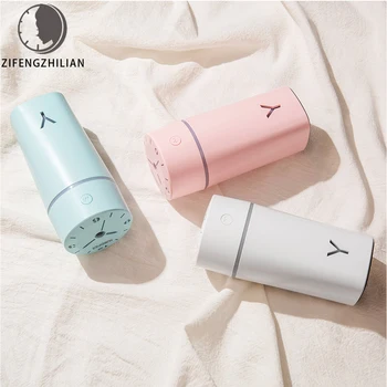 

230ml USB Time Air Humidifier Ultrasonic Aroma Diffuser For Car Essential Oil Aromatherapy Diffusers with Watch Time LED Light