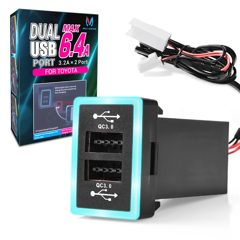 Универсальное автомобильное зарядное устройство с двумя USB-портами 3 0 А 12-24 В |