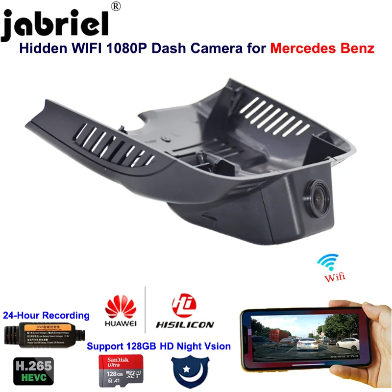 Jabriel 1080P Hidden Wifi Dash cam car camera for Mercedes benz E320 E260 E300 E250 E200 w211 w212 2010 2011 2012 2013 2014 2015