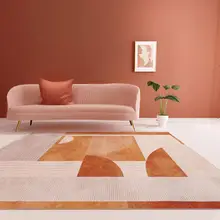 Нордический абстрактный художественный Противоскользящий жаккардовый ковер для гостиной, спальни, напольный коврик с геометрическим рисунком, Нескользящие Коврики для домашнего декора