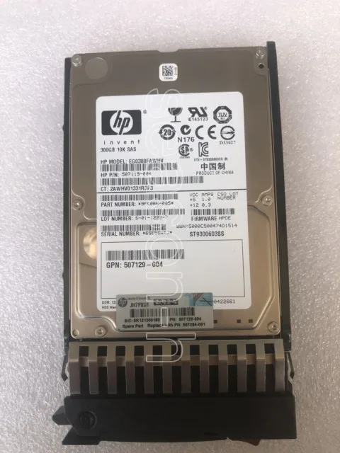 HP 507127-B21 507284-001 300G 2,5 6Gb 10K SAS hard drive