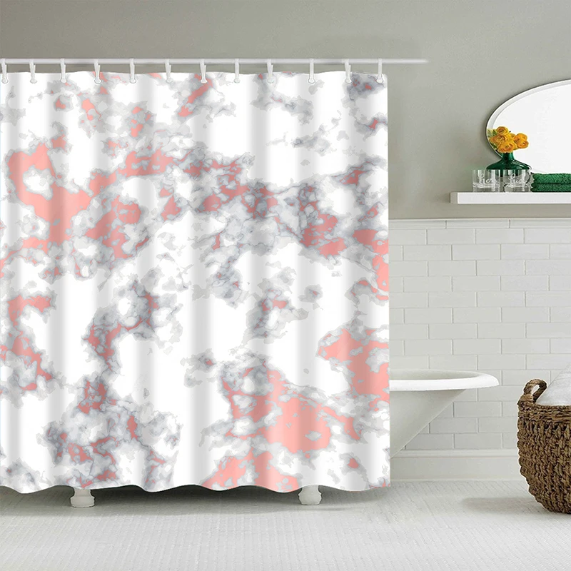 YOMDID Marble Pattern Bath curtain Waterproof Shower Curtains Geometric Bath Screen Printed Curtain for Bathroom Gift Navidad shower curtains