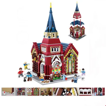 

Lepining City Street View Bricks Friends Castle Architecture Church House DIY Villa Model Building Blocks Children Toys Gifts
