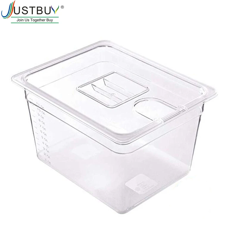 11L JUSTBUY Sous Vide контейнер с крышкой 11Л резервуар для воды Ванна для циркулятора Sous Vide кулинарная погружная Мультиварка - Цвет: 11L