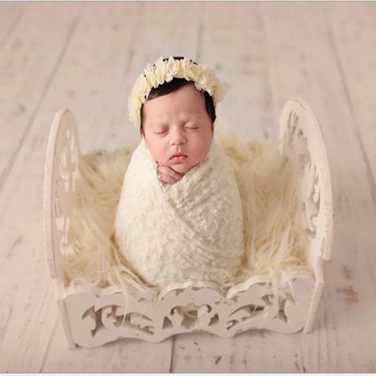 

Babies Photography Props Small Bed Photo Studio Wooden Bed Full Moon Newborn Making Old Babies Photo Auxiliary Props Bed