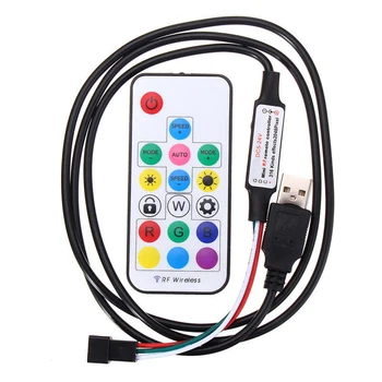 

17 Keys Colorful Led Strip Light Controller Home RF Wireless Remote Control Mini Stage USB Replacement Dimming Electric