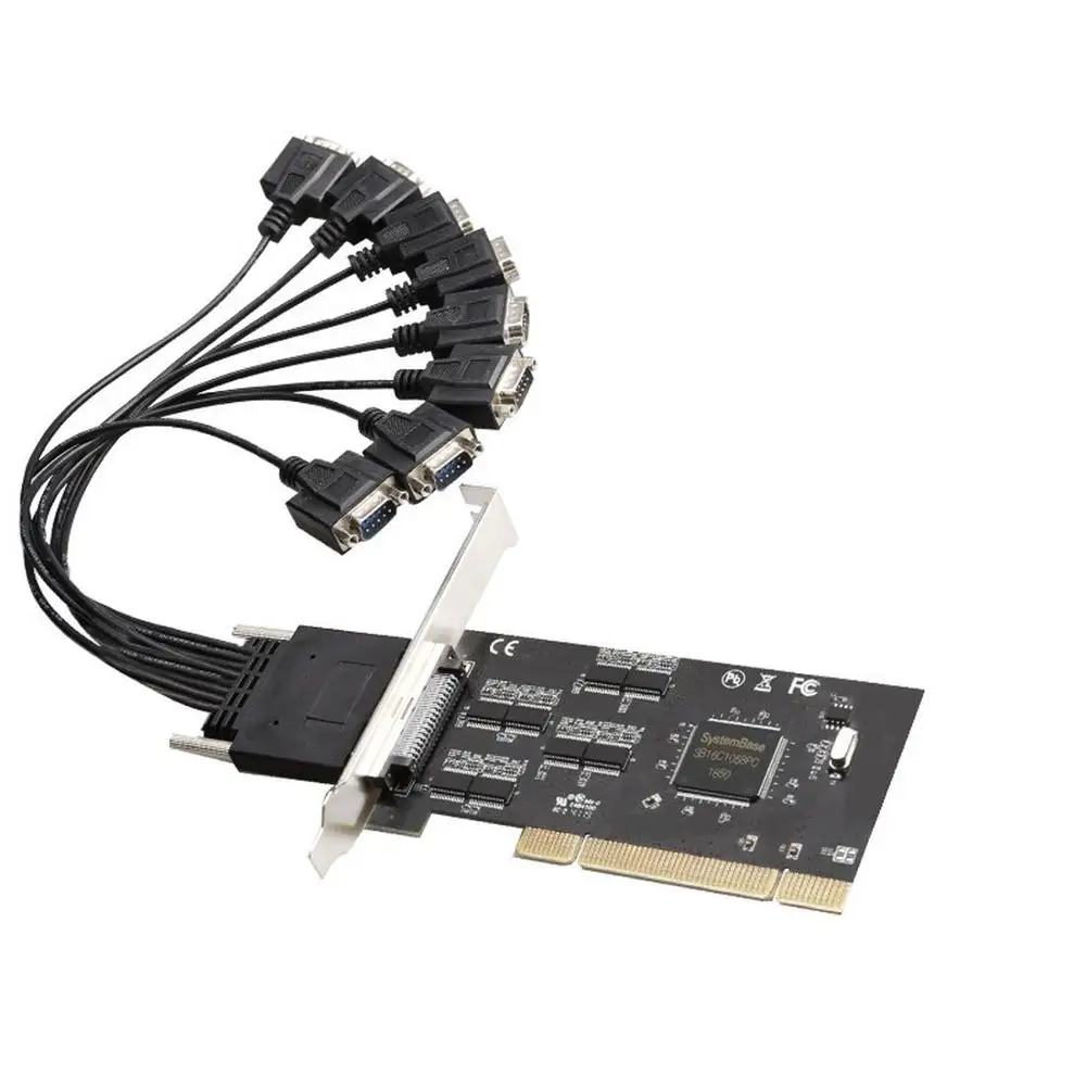 Placa de Expansão Chipset com – Cabo com Cartão Diewu Portas Serial Adaptador Pci 16c1058 Ventilador-para Fora 8 Rs232