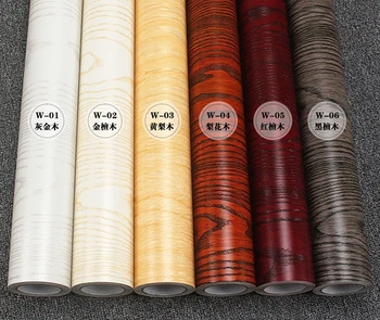 

PVC Waterproof Self-adhesiveThicken 0.28 Mm Furniture Renovation Stickers Wood Grain Boeing Film Wallpaper Film Wardrobe Door