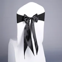 100 шт./партия, эластичная лайкра, лента для стула, атласный тканевый галстук, лента для стула, пояс для банкета/свадьбы/украшение для церемонии вечерние услуги