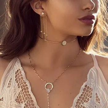 

DHL 500pair Women Tassel Gold/ Silver Color Stylish Long Earrings Girl Star Streamlined Fashion Crystal Earring