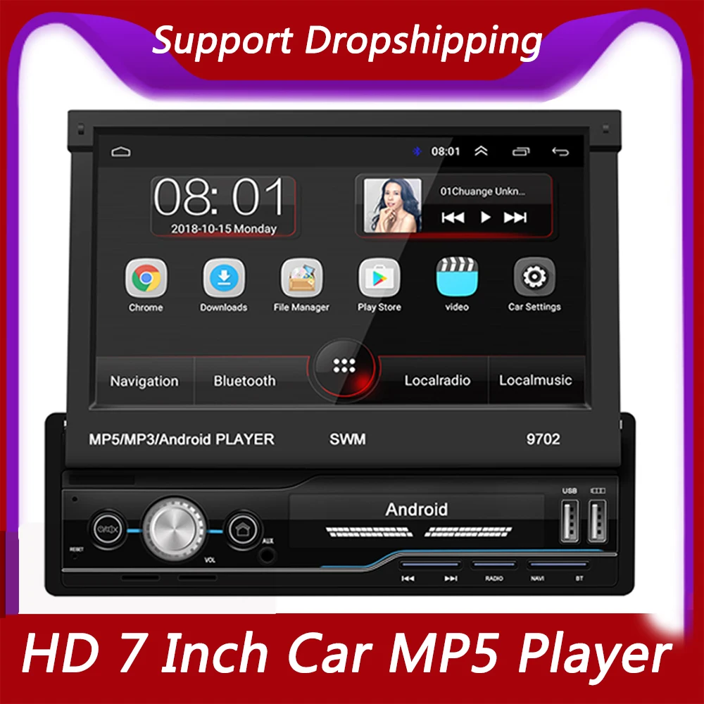 Waterproof Car MP3 Player HD Blue Screen Bluetooth FM Transmitter V5.0 TF Card 5V/3.1A Audio Car Modulator