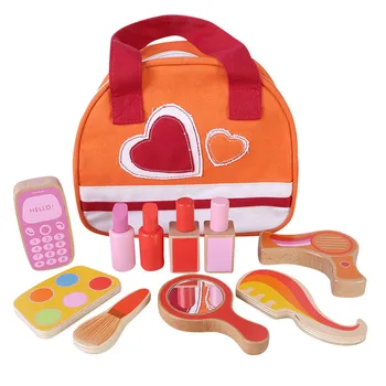 

Children Wooden Simulation Beauty Makeup Play Toys Dressing Table Girl Cosmetics Set Gifts New