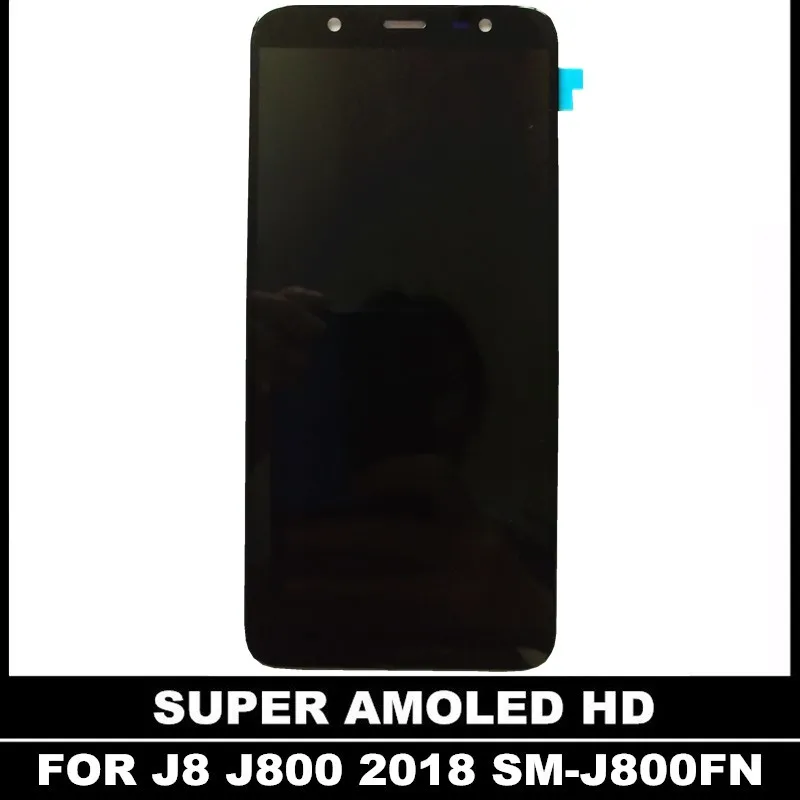 Полный дигитайзер ЖК Замена для samsung Galaxy J8 J800 SM-J800FN телефон ЖК s протестированный дисплей сенсорный экран в сборе