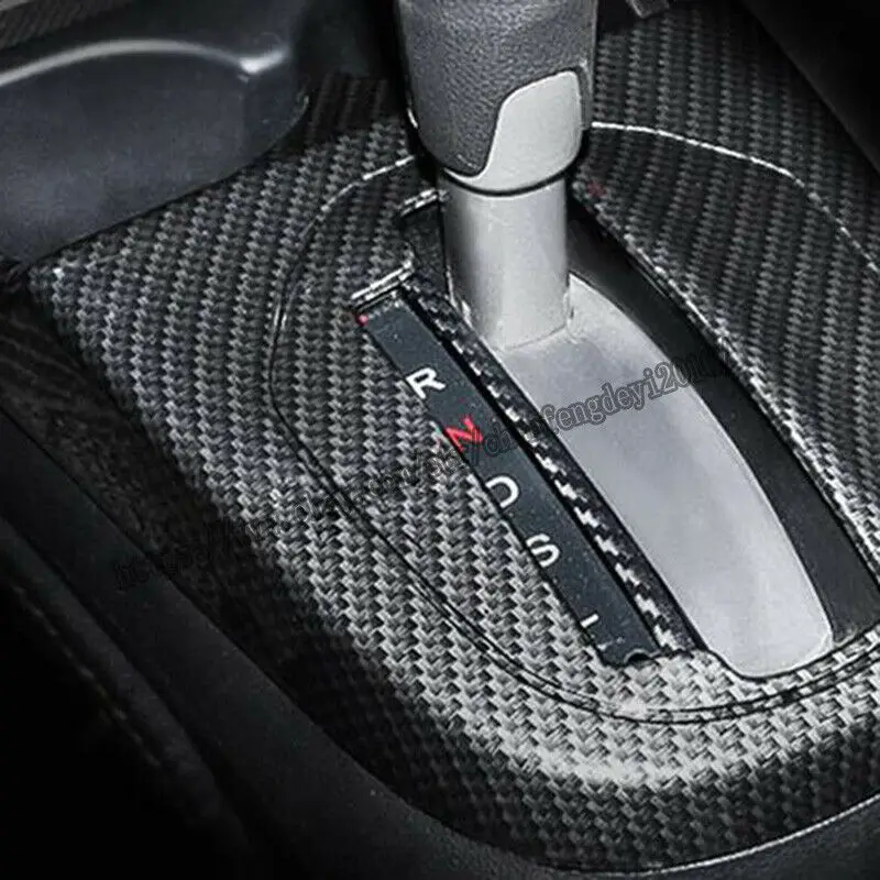 Подходит для Honda Fit Jazz из углеродного волокна внутренняя коробка переключения передач Панель крышка отделка