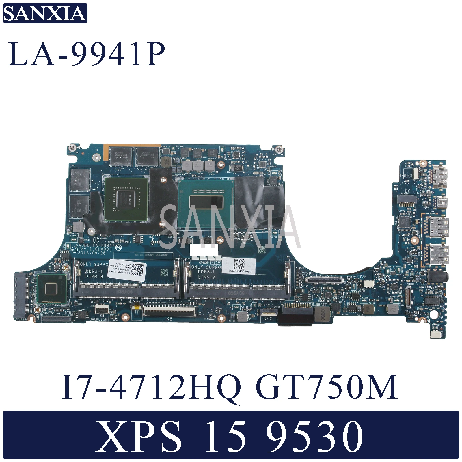 KEFU LA 9941P материнская плата для ноутбука Dell XPS 15 9530 оригинальная I7 4712HQ/4702HQ