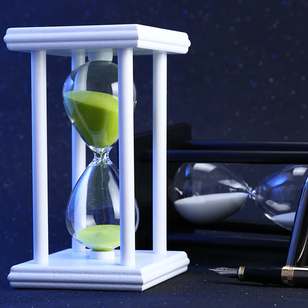 60 минут 8,06 дюймов красочные Песочные часы Таймер-часы с деревянной рамкой креативный подарок современные украшения для дома