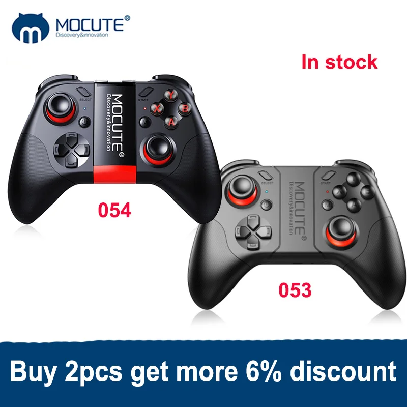 

Mocute 054 Bluetooth Gamepad Mobile Joypad Android Joystick Wireless VR Controller Smartphone Tablet PC Phone Smart TV Game Pad