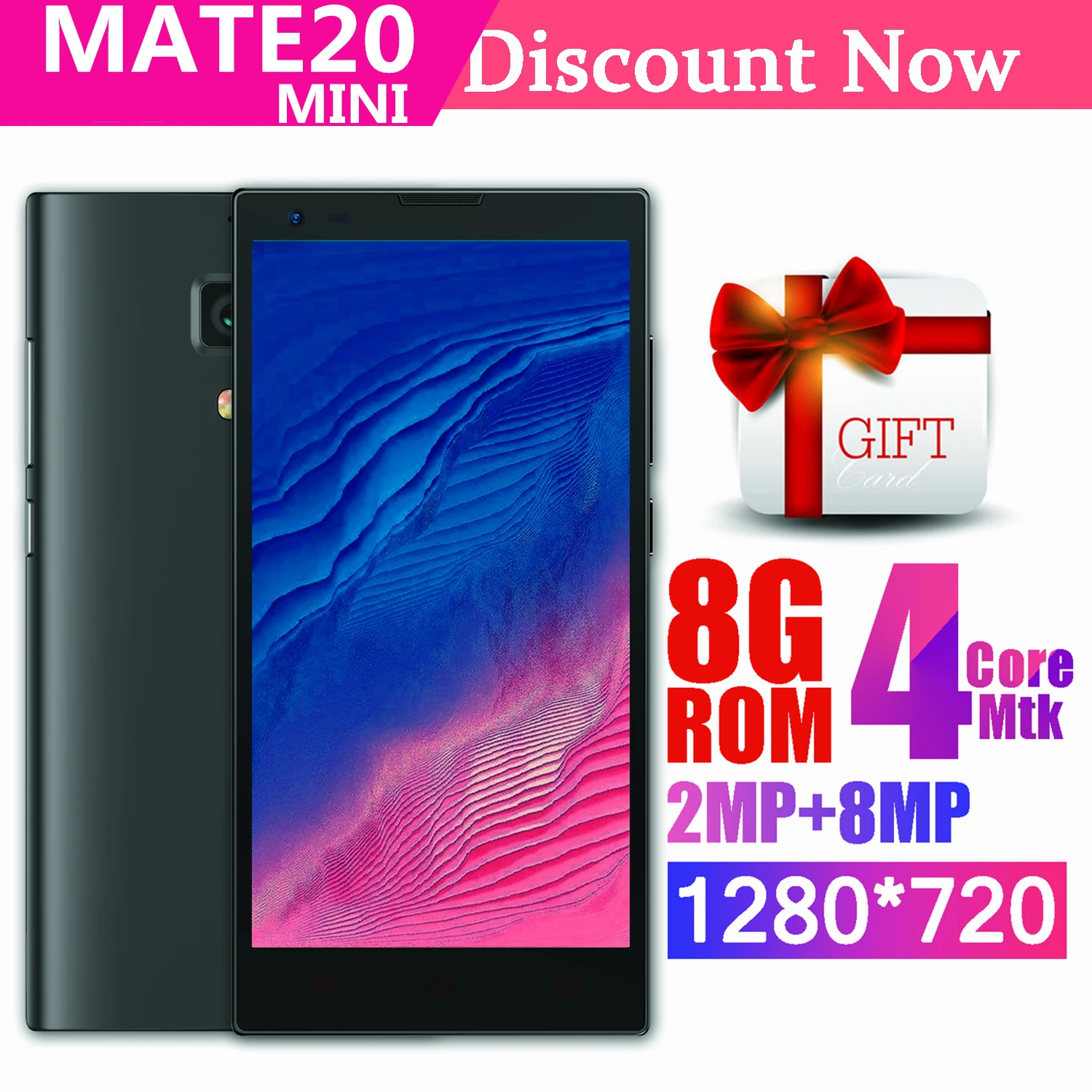 

Original MATE20 mini 4G lte Quad Core Smartphones 8MP Unlocked Android Mobile Phones 720P HD MTK Smart CellPhones