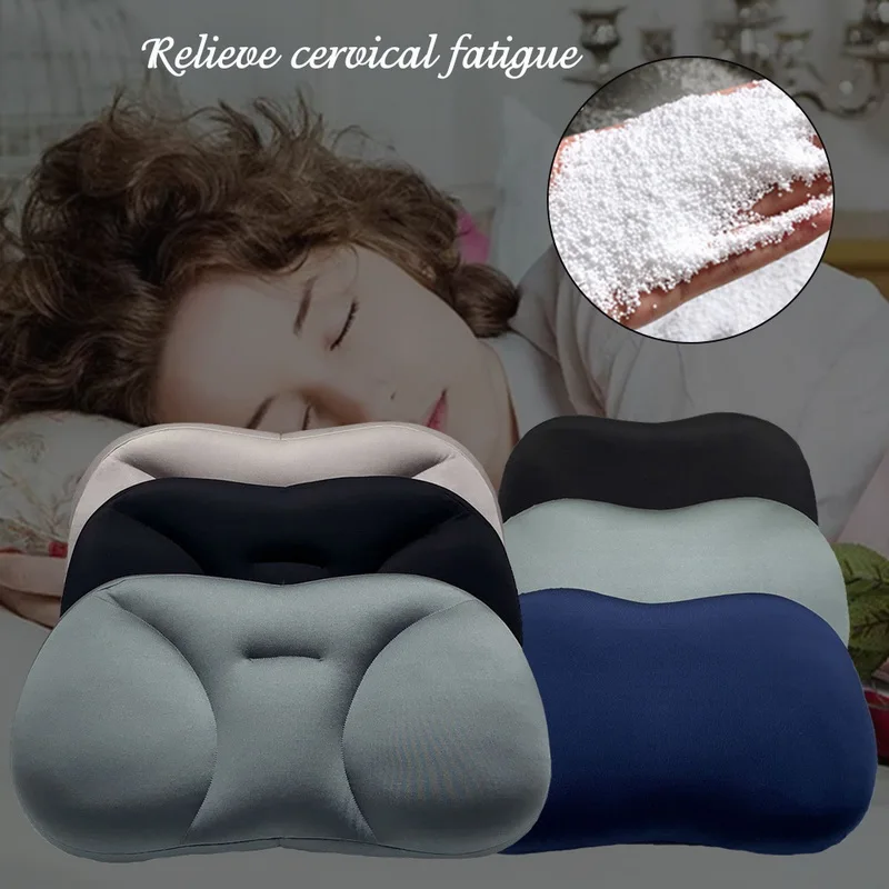 

3D Sleep Pillow Deep Sleep Ergonomic Washable Travel Neck Pillows Head Rest Support Sleep Cushion With Micro Airballs Filling