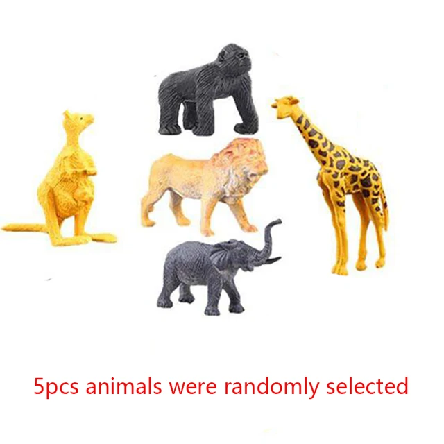 5-53Pcs/set Animal Toy Simulation Mini Jungle Dinosaur Wildlife Model Wild Zoo Plastic Collection KidsModel Action Character Toy 6