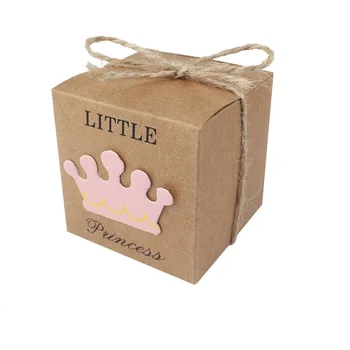 

50pcs/set Kraft Paper Candy Gift Box Baptism Cute Party Favor Gift Boxes Christmas Party Gift Box Birthday Party Decor