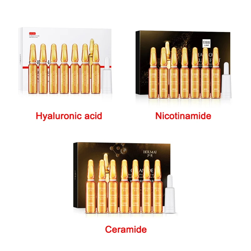 7 шт./кор. коррекция темного пятна ампулы увлажняющий никотинамид эссенция Сужающий поры Увлажняющий Антивозрастной уход за кожей с сывороткой