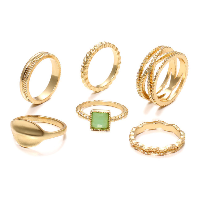 Bohemian Matching Rings for Women Anillos Jewelry Sets Gold Bague Femme Christmas Ring Set Ringen Fashion Teen Girls