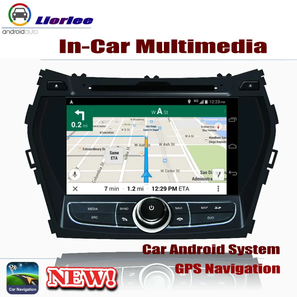 Для Hyundai Maxcruz 2013 ~ 2018 автомобильный DVD плеер GPS навигация Android 8 Core A53 процессор IPS ЖК