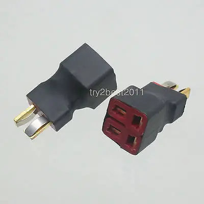

DHL/EMS 50 Sets No Wires: T-Plug (Deans Style) Parallel Battery Connector Adapter 1M2F -C1