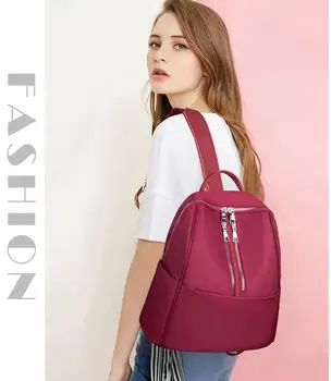 

17L Oxford Women Backpack 2020 School Bag Travel Backpacks for Teens Teenage Girls Fashion Back Pack Bagpack Red Black New Solid