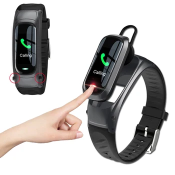 

B9 Smart Talk Band For Women Men With Bluetooth Headphone Hate Rate Blood Pressure Monitor Sport SmartWatch Bracelet Earphone